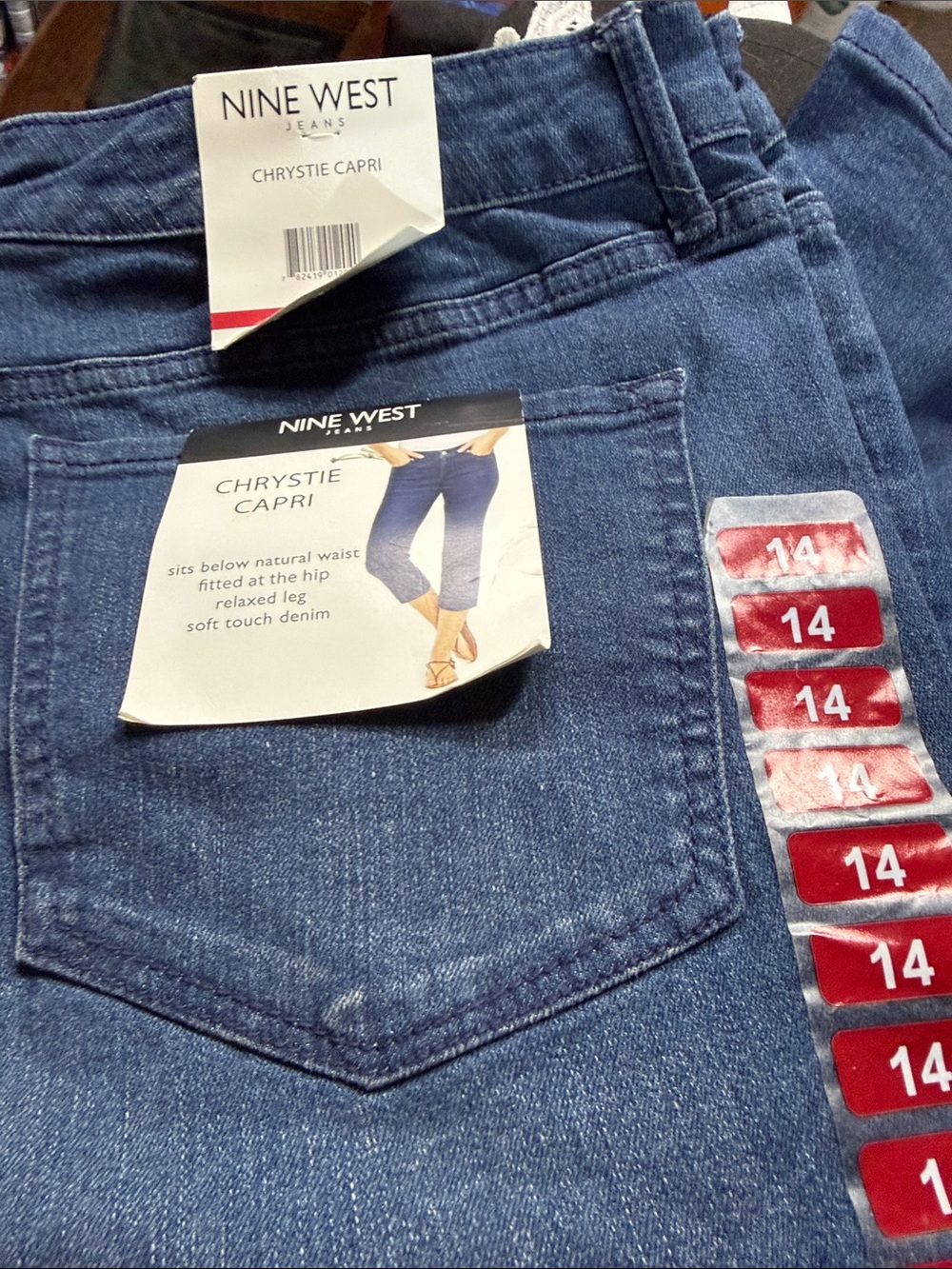 Nine West Chrystie Capri Jeans in Denim Blue